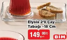 PAŞABAHÇE ELYSİA 2'Lİ ÇAY TABAĞI